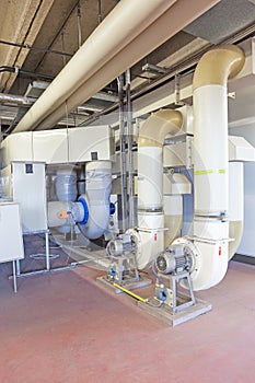 Technical room with exhaust