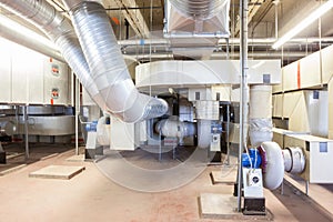 Technical room with exhaust