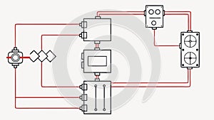 A technical schematic or electronic circuit diagram vector design, vector design Generative AI