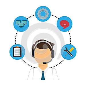 technical service and call center icon