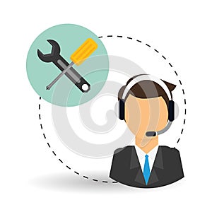 Technical service. call center icon. support concept