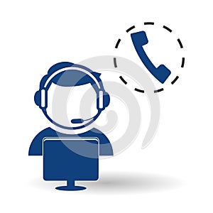 Technical service. call center icon. support concept