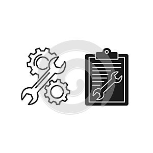 Technical Service and Maintenance Icons