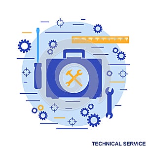 Technical service vector concept