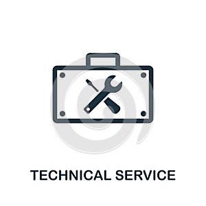 Technical Service vector icon symbol. Creative sign from seo and development icons collection. Filled flat Technical Service icon