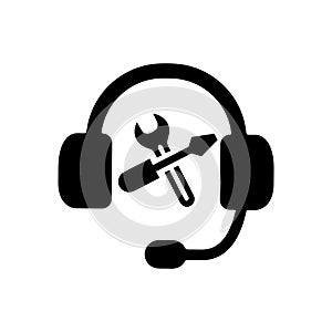technical support black icon