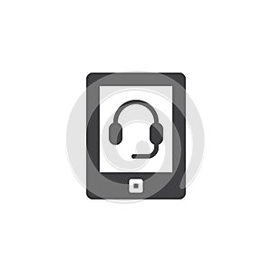 Technical support call vector icon