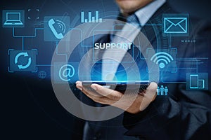 Technical Support Center Customer Service Internet Business Technology Concept