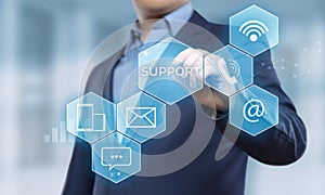 Technical Support Center Customer Service Internet Business Technology Concept