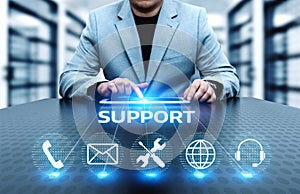 Technical Support Center Customer Service Internet Business Technology Concept