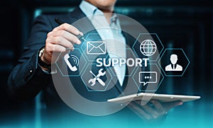 Technical Support Center Customer Service Internet Business Technology Concept