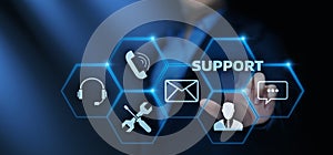 Technical Support Center Customer Service Internet Business Technology Concept photo