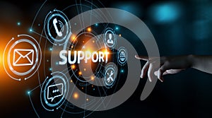 Technical Support Center Customer Service Internet Business Technology Concept