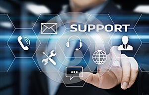 Technical Support Center Customer Service Internet Business Technology Concept