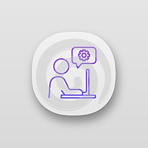Technical support chat app icon