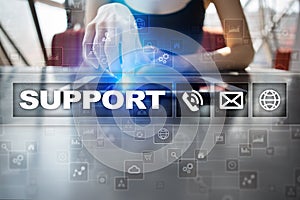 Technical support. Customer help. Business and technology concept.