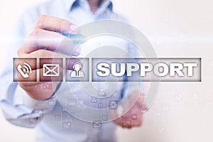 Technical support. Customer help. Business and technology concept.