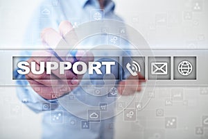 Technical support. Customer help. Business and technology concept.