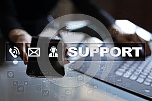 Technical support. Customer help. Business and technology concept.