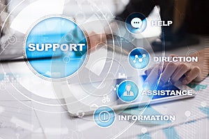 Technical support. Customer help. Business and technology concept.