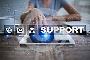 Technical support. Customer help. Business and technology concept.