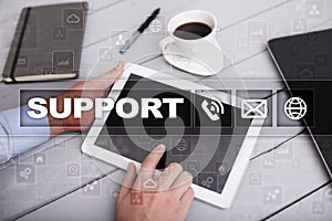 Technical support. Customer help. Business and technology concept.