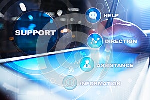 Technical support. Customer help. Business and technology concept.