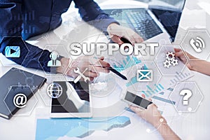 Technical support. Customer help. Business and technology concept.