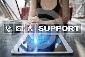 Technical support. Customer help. Business and technology concept.