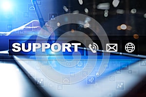 Technical support. Customer help. Business and technology concept.