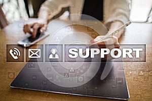 Technical support. Customer help. Business and technology concept.