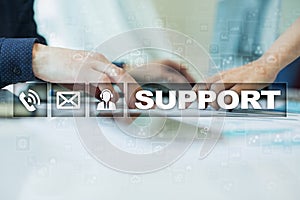 Technical support. Customer help. Business and technology concept.