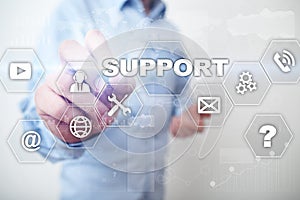 Technical support. Customer help. Business and technology concept.