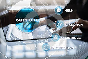 Technical support. Customer help. Business and technology concept.