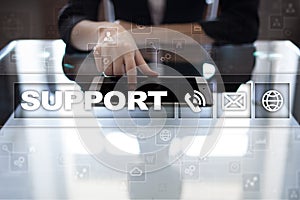 Technical support. Customer help. Business and technology concept.