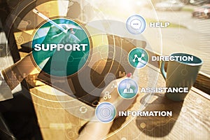 Technical support. Customer help. Business and technology concept.