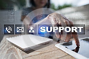 Technical support. Customer help. Business and technology concept.