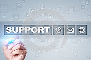 Technical support. Customer help. Business and technology concept.