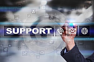 Technical support. Customer help. Business and technology concept.