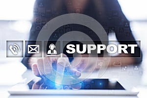 Technical support. Customer help. Business and technology concept.