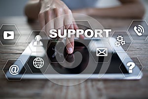 Technical support. Customer help. Business and technology concept.