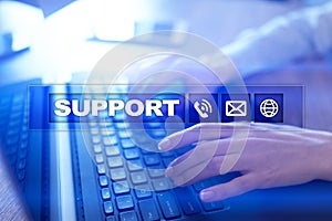 Technical support. Customer help. Business and technology concept.