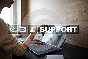 Technical support. Customer help. Business and technology concept.