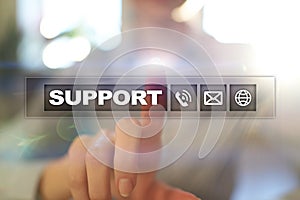 Technical support. Customer help. Business and technology concept.