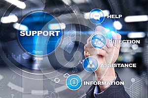 Technical support. Customer help. Business and technology concept.