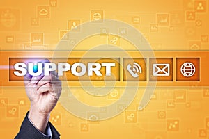 Technical support. Customer help. Business and technology concept.