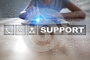 Technical support. Customer help. Business and technology concept.