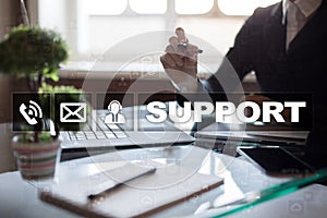 Technical support. Customer help. Business and technology concept.