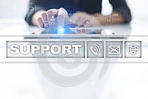 Technical support. Customer help. Business and technology concept.
