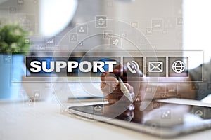 Technical support. Customer help. Business and technology concept.